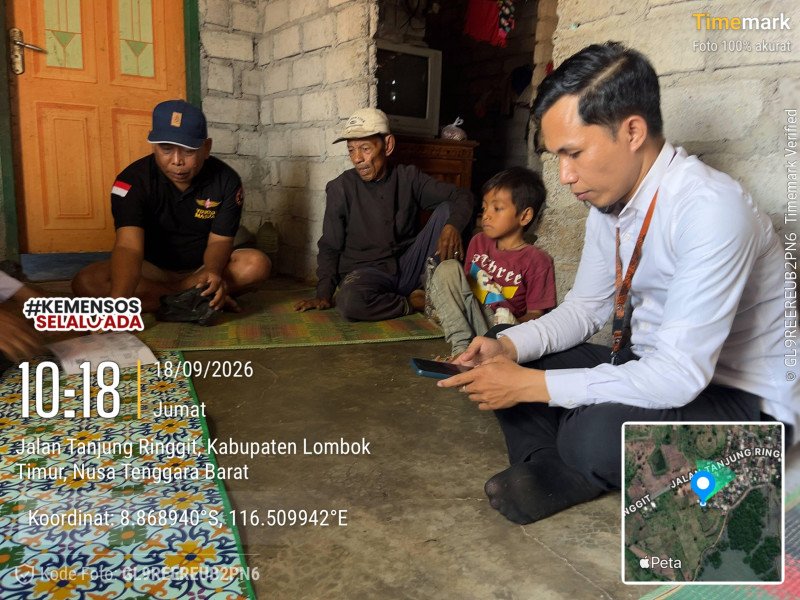 Foto Suasana Saat Tim Dinsos Lotim Mengunjungi dan Melakukan Asesmen Kondisi Serta Berbagai Kebutuhan Hengky Kurniawan (6 tahun), Warga Desa Sekaroh Jerowaru, pada Jumat (18/9/2026) (Dok. Istimewa) Foto Suasana Saat Tim Dinsos Lotim Mengunjungi dan Melakukan Asesmen Kondisi Serta Berbagai Kebutuhan Hengky Kurniawan (6 tahun), Warga Desa Sekaroh Jerowaru, pada Jumat (18/9/2026) (Dok. Istimewa)